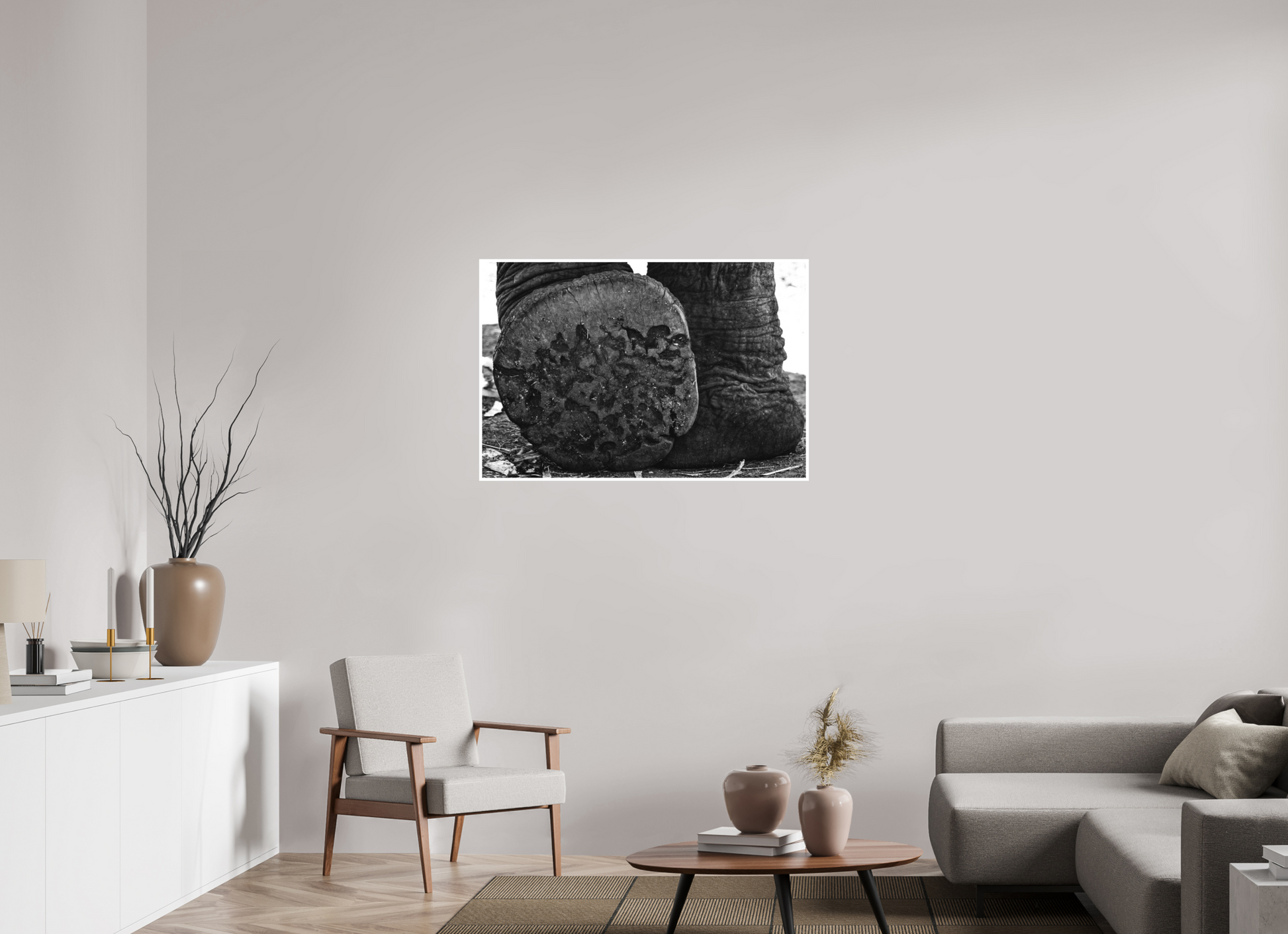 105 x 70 cm, Fine Art B&W 1cm bord Imprint of time