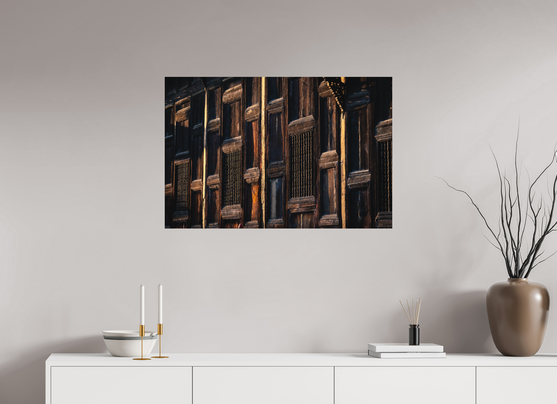 90 x 60 cm, FineArt Color Print on Aluminium Backing Unframed Silent connection