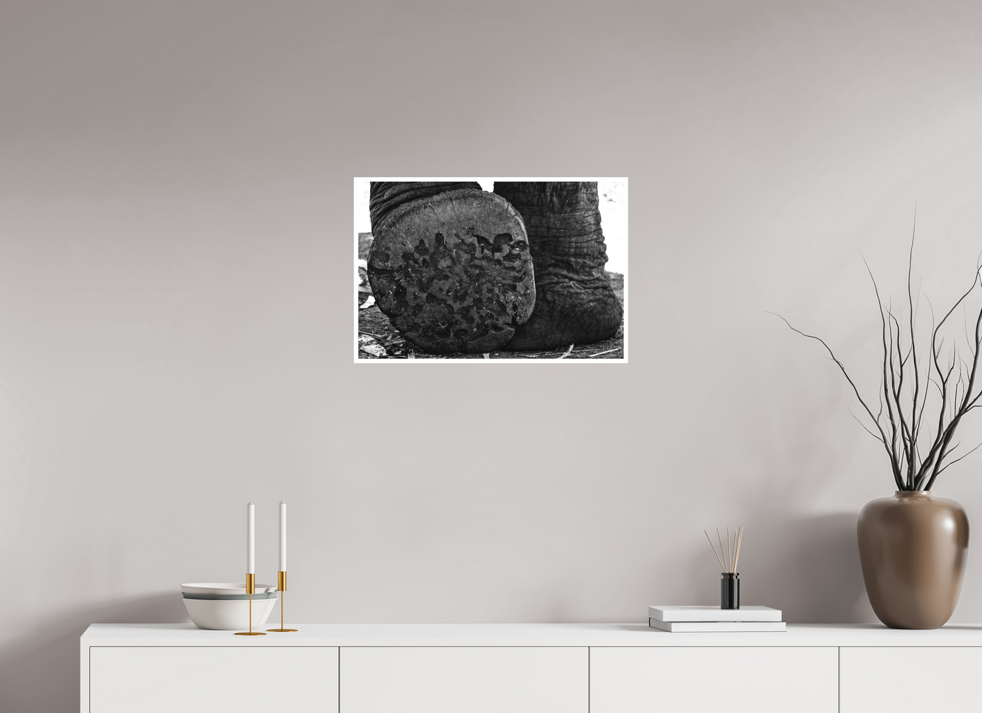 60 x 40 cm, Fine Art B&W 1cm bord Imprint of time
