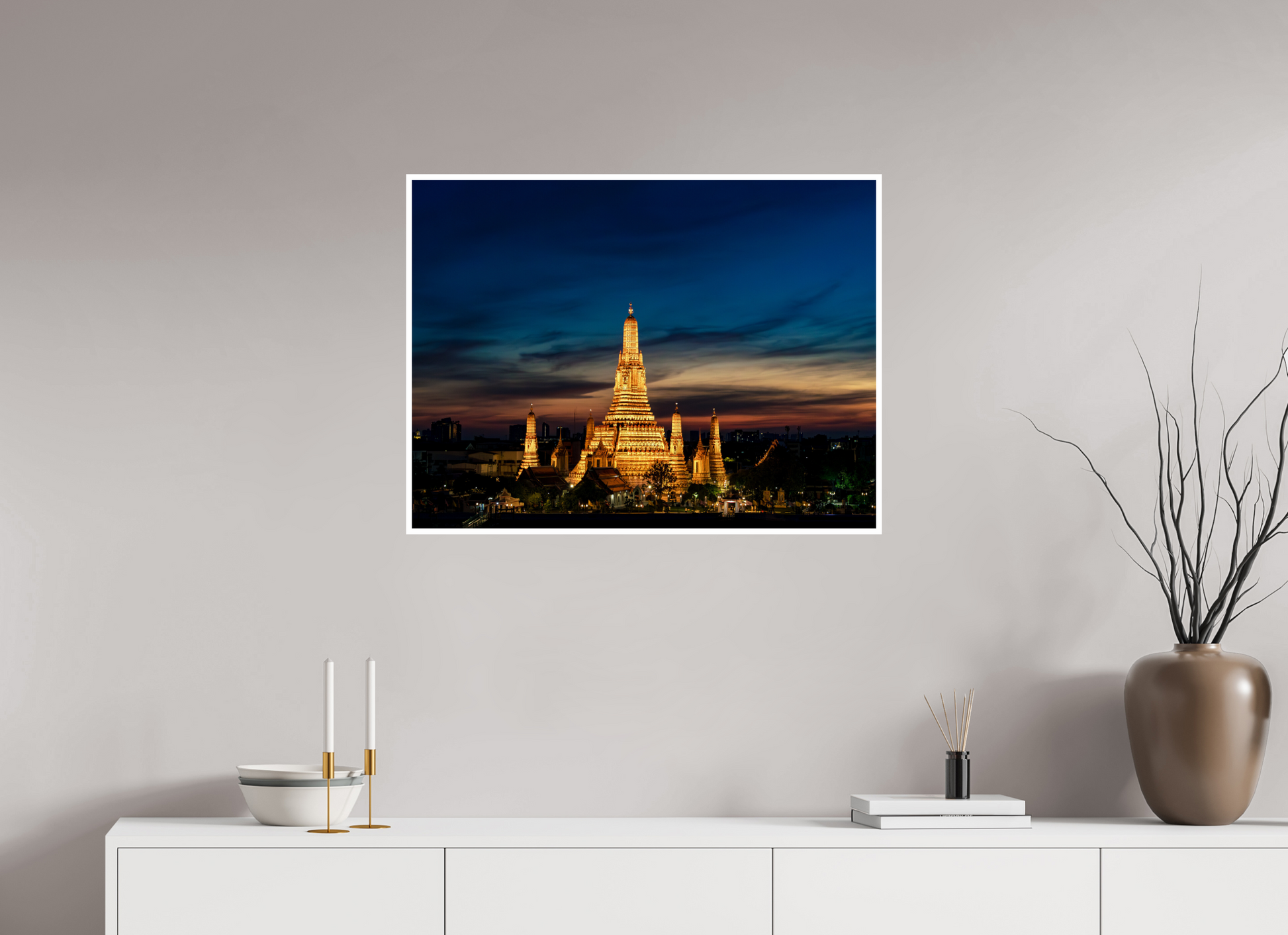 80 x 60 cm, Fine Art Color 1cm bord Temple of time