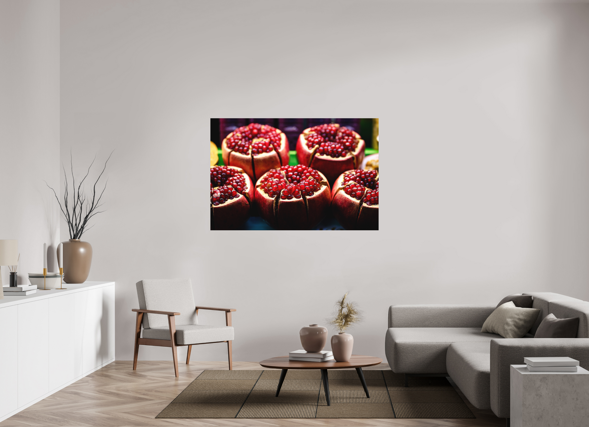 150 x 100 cm, FineArt Color Print on Aluminium Backing Unframed Red fruit