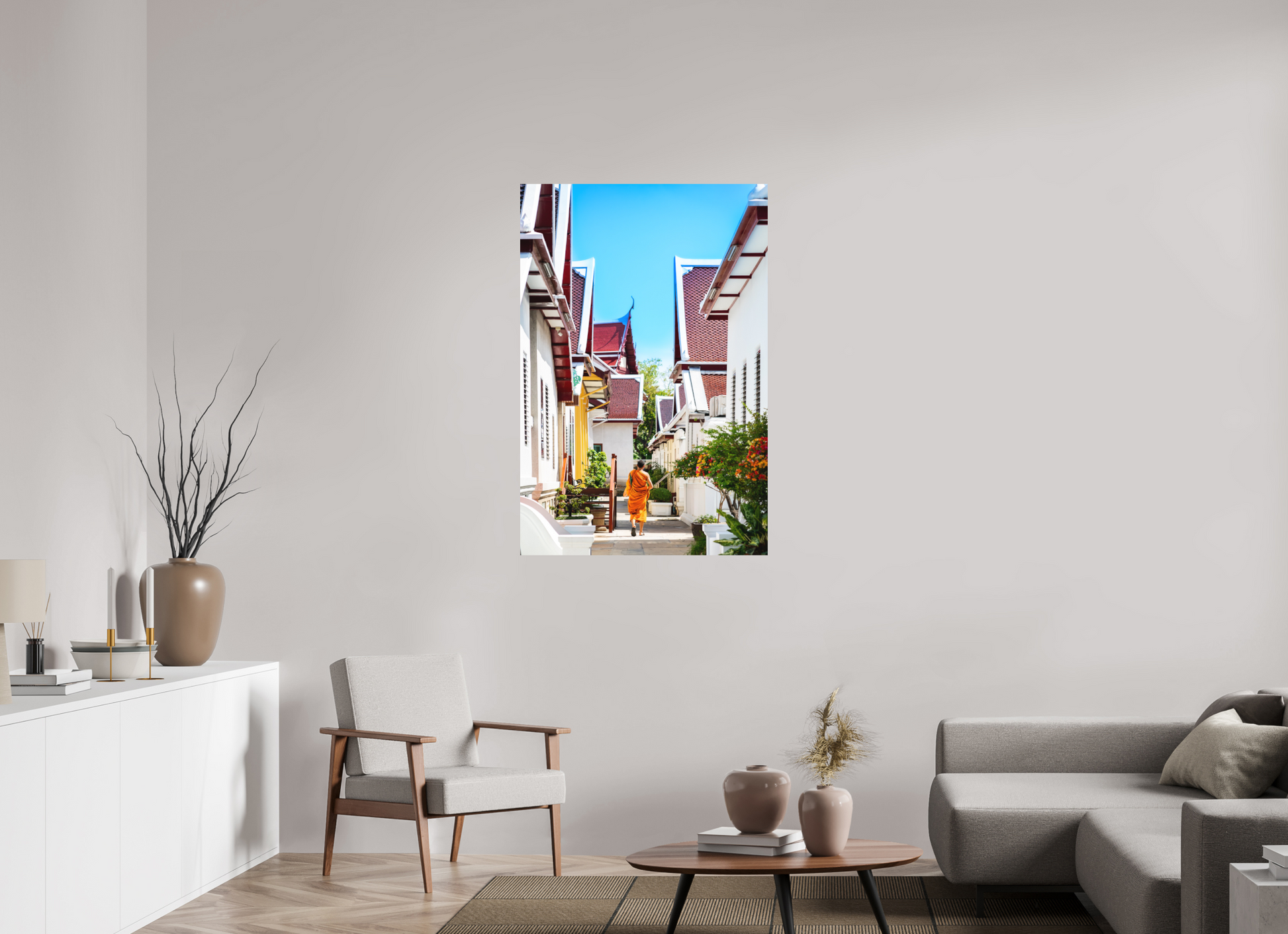 80 x 120 cm, FineArt Color Print on Aluminium Backing Unframed Path of stillness