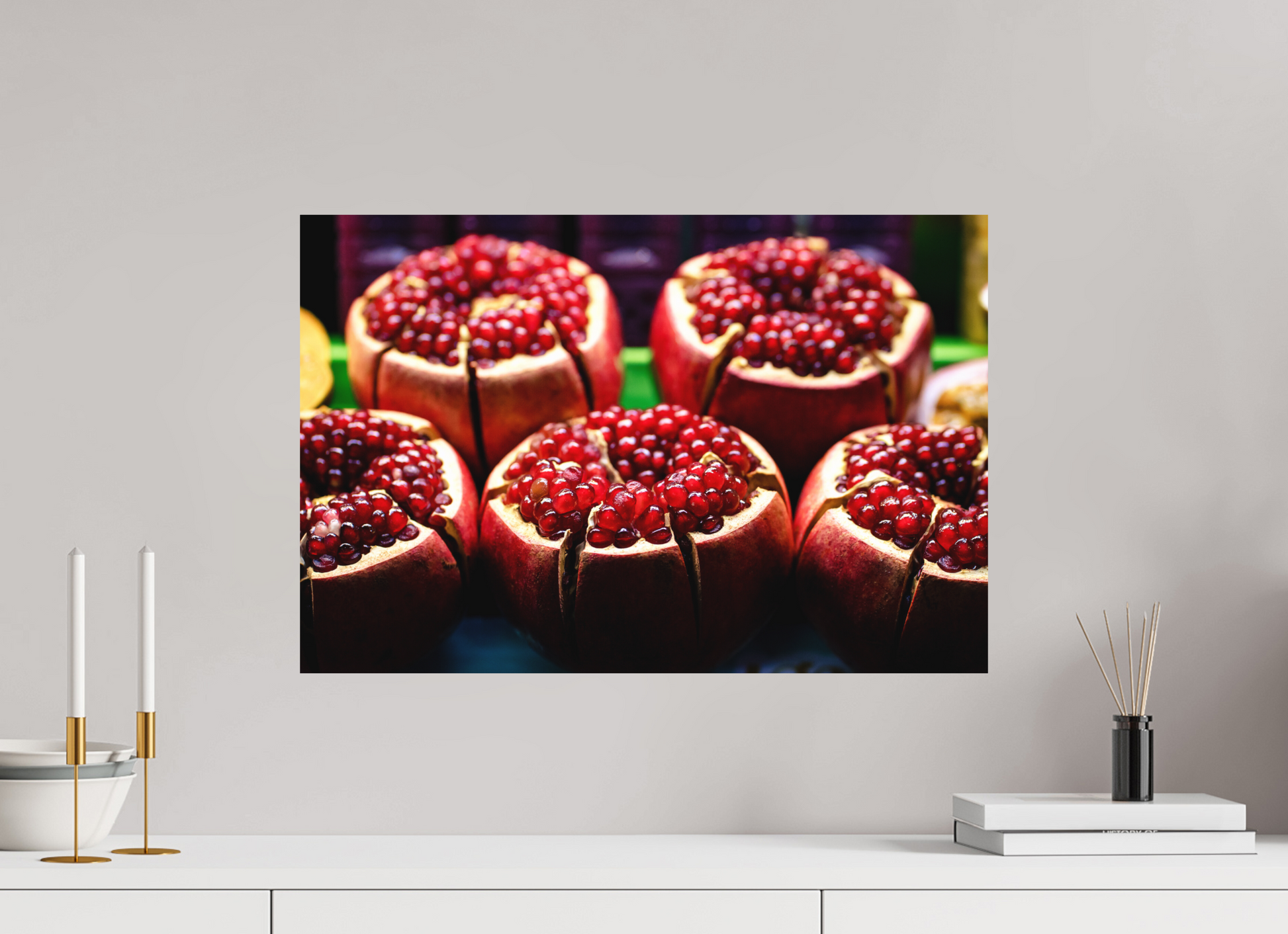 60 x 40 cm, FineArt Color Print on Aluminium Backing Unframed Red fruit