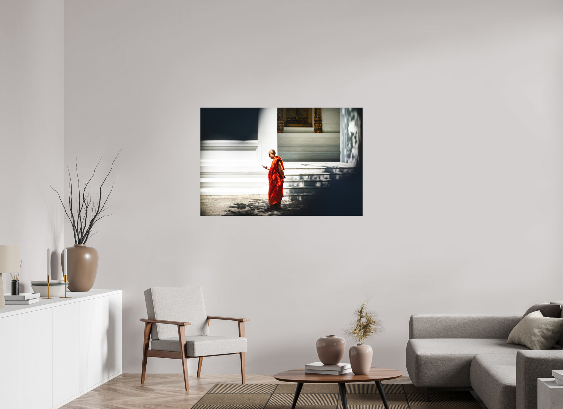 120 x 80 cm, FineArt Color Print on Aluminium Backing Unframed Scroll and silence
