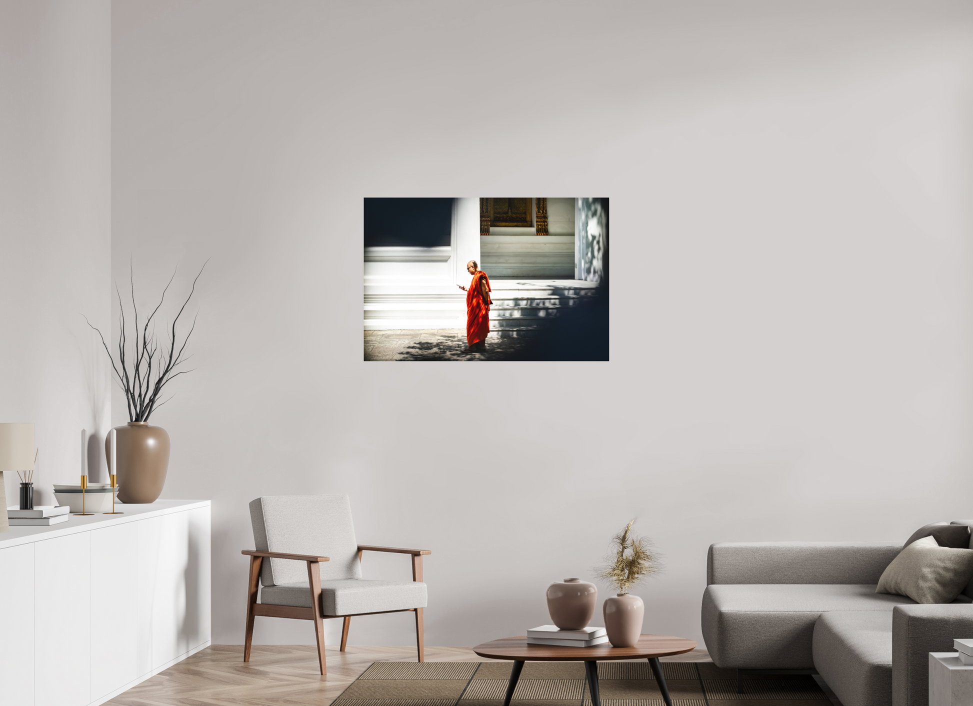 105 x 70 cm, FineArt Color Print on Aluminium Backing Unframed Scroll and silence