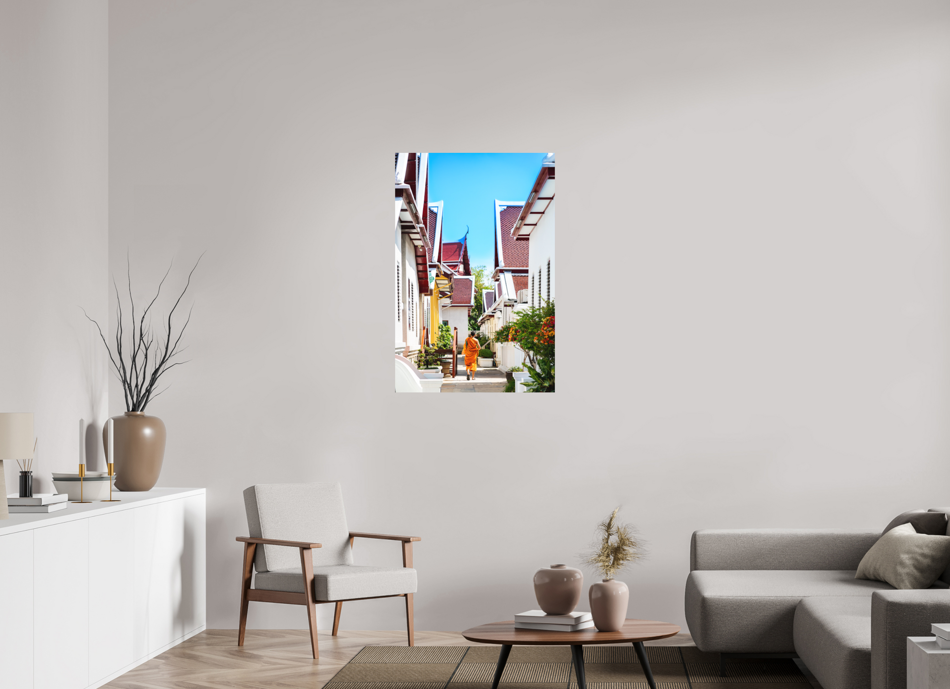 70 x 105 cm, FineArt Color Print on Aluminium Backing Unframed Path of stillness