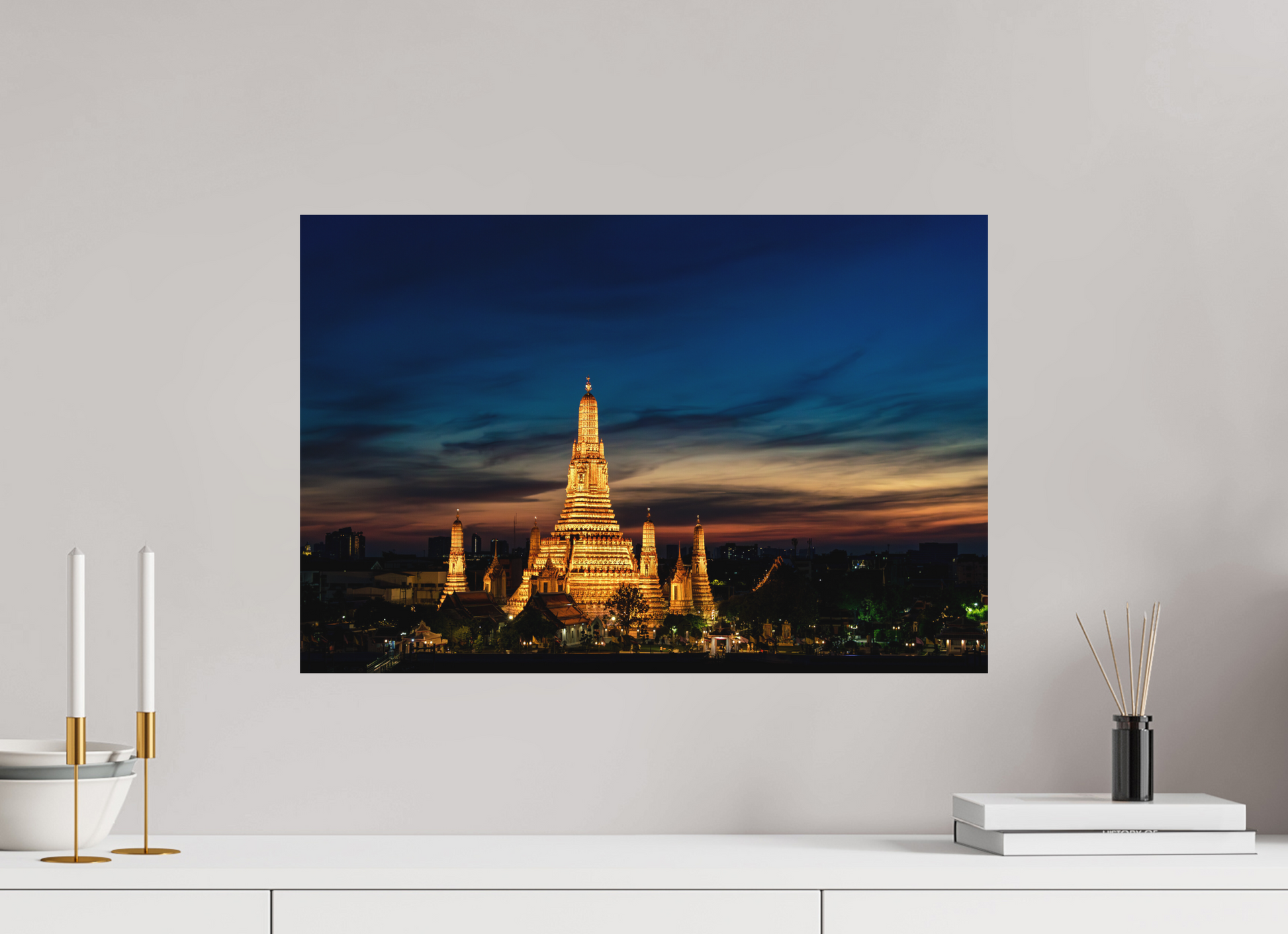 60 x 40 cm, FineArt Color Print on Aluminium Backing Unframed Temple of time