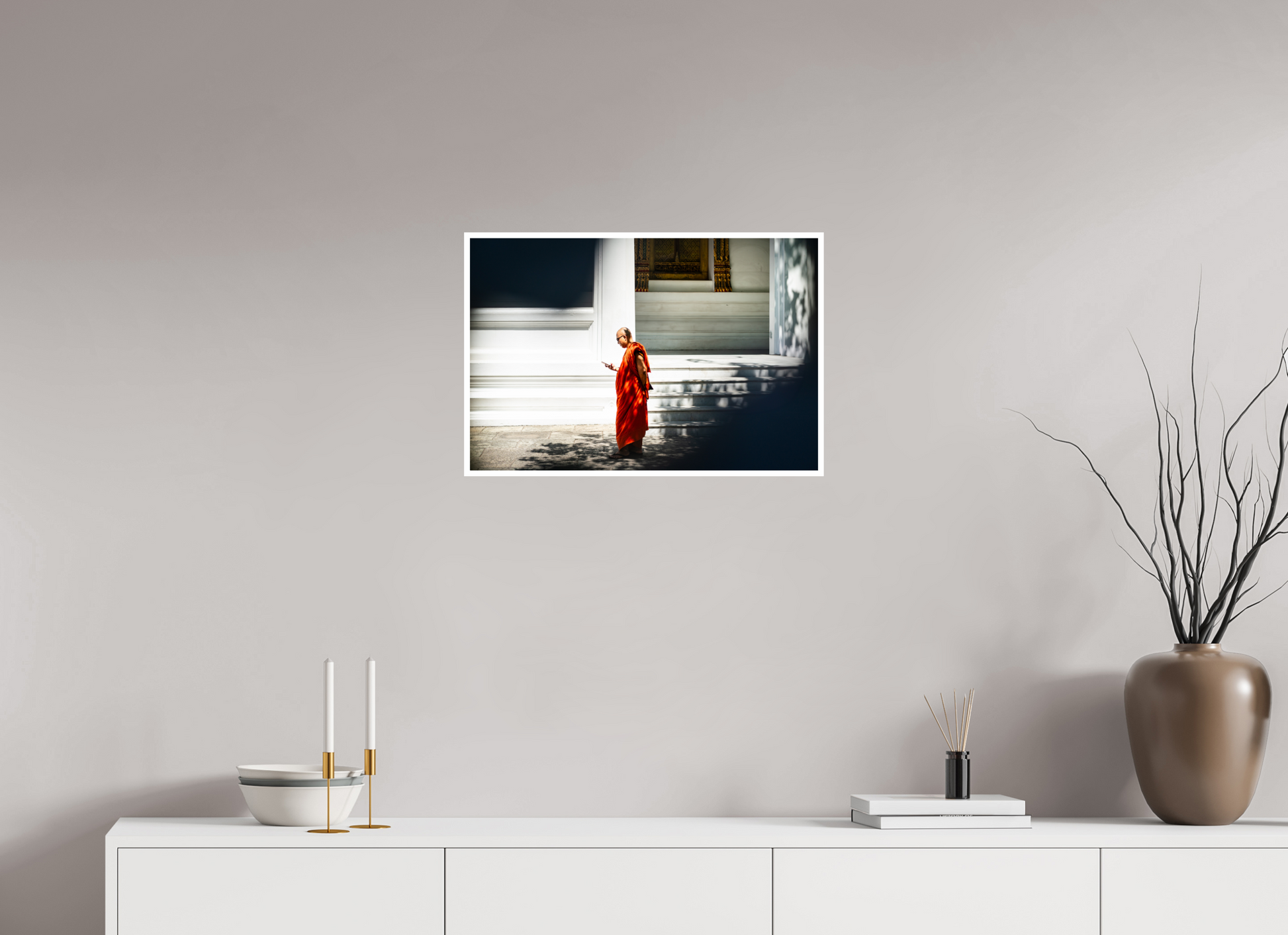 60 x 40 cm, Fine Art Color 1cm bord Scroll and silence