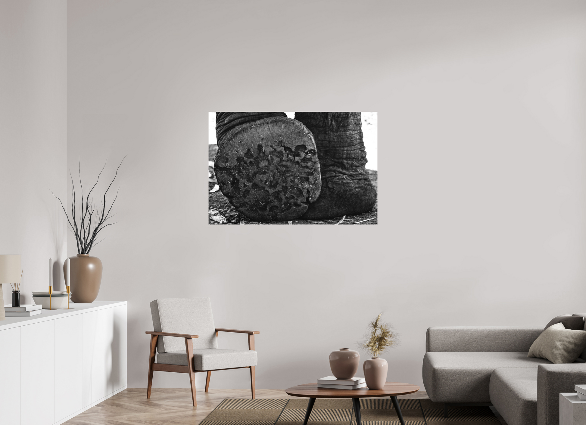 120 x 80 cm, FineArt B&W Print on Aluminium Backing Unframed Imprint of time
