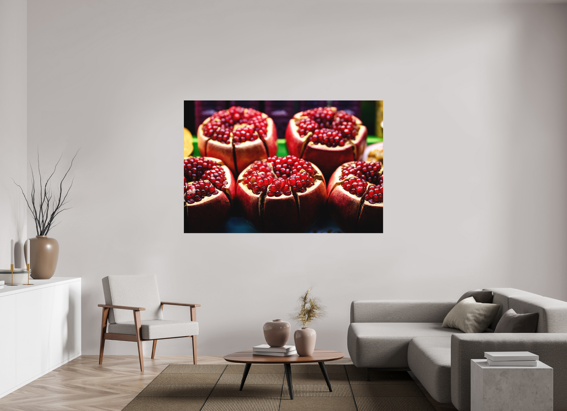 180 x 120 cm, FineArt Color Print on Aluminium Backing Unframed Red fruit