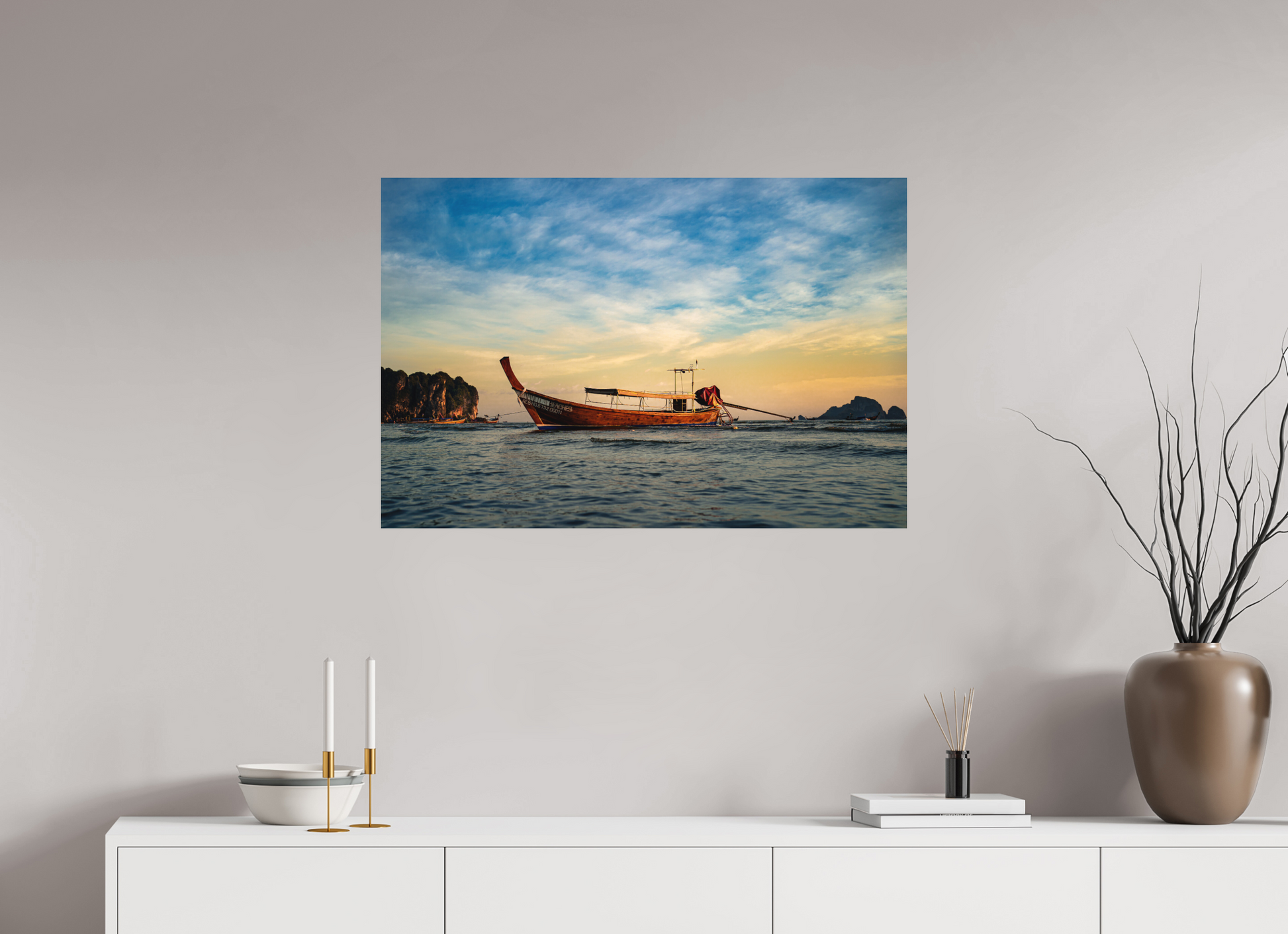 90 x 60 cm, FineArt Color Print on Aluminium Backing Unframed Still waters
