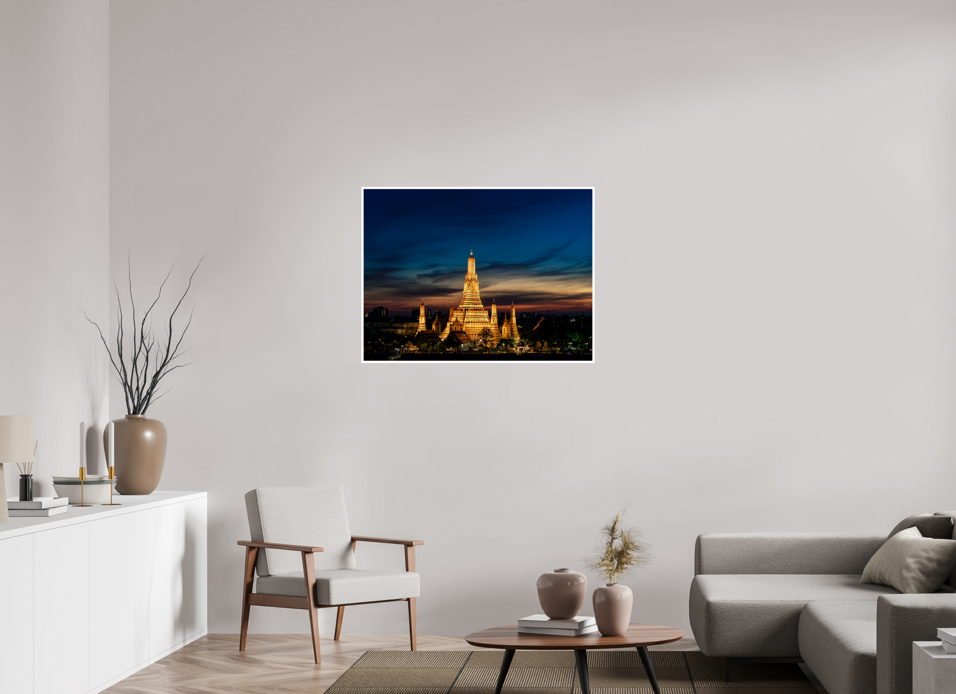 100 x 75 cm, Fine Art Color 1cm bord Temple of time