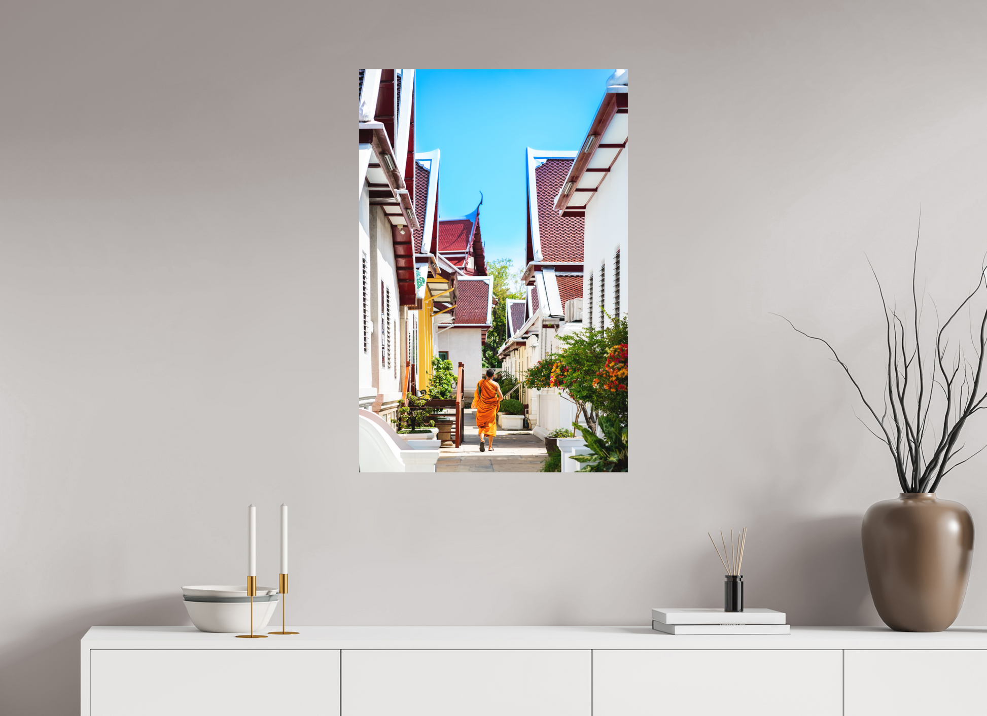 60 x 90 cm, FineArt Color Print on Aluminium Backing Unframed Path of stillness