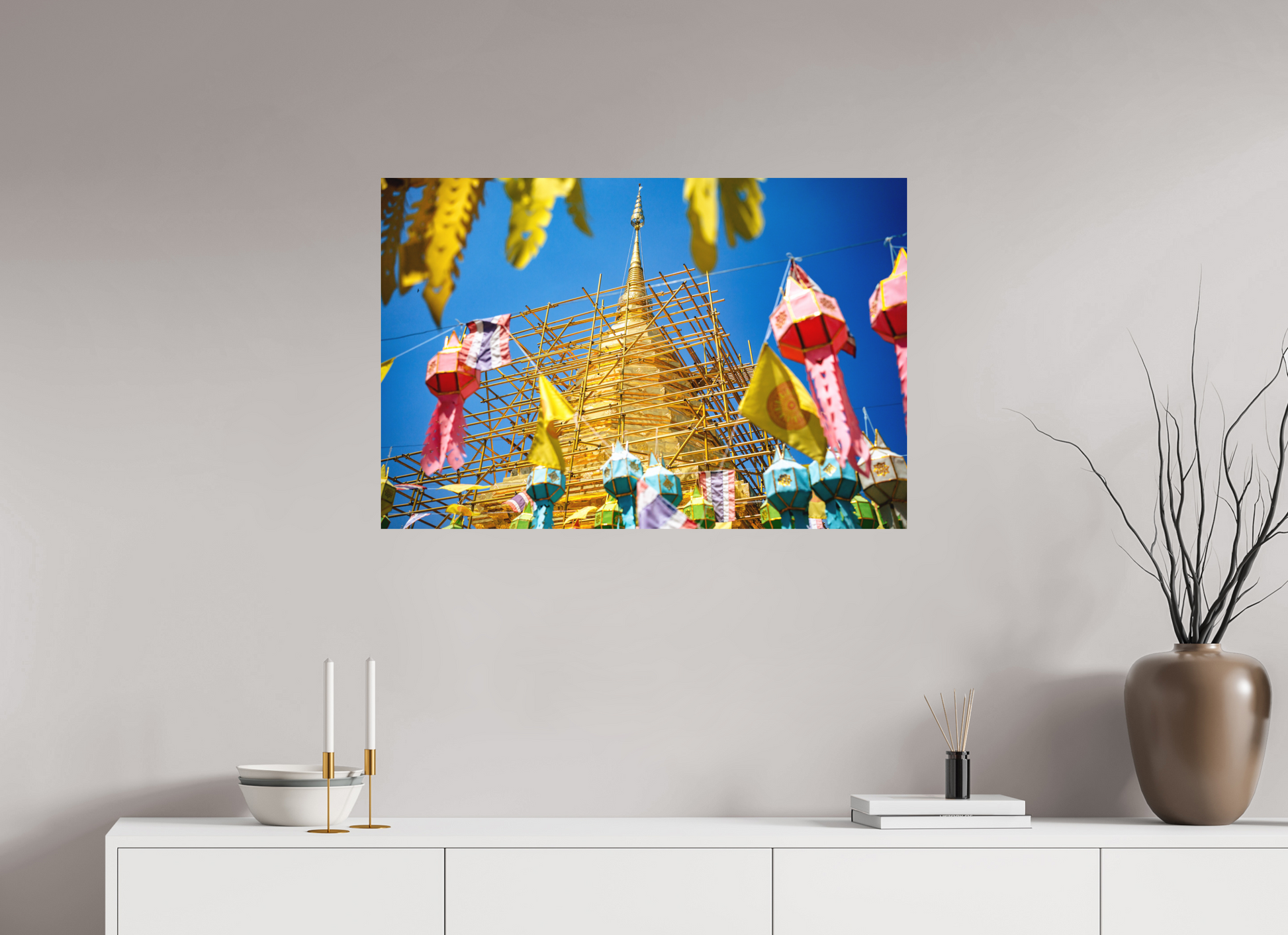 90 x 60 cm, FineArt Color Print on Aluminium Backing Unframed Rebuilding the sacred