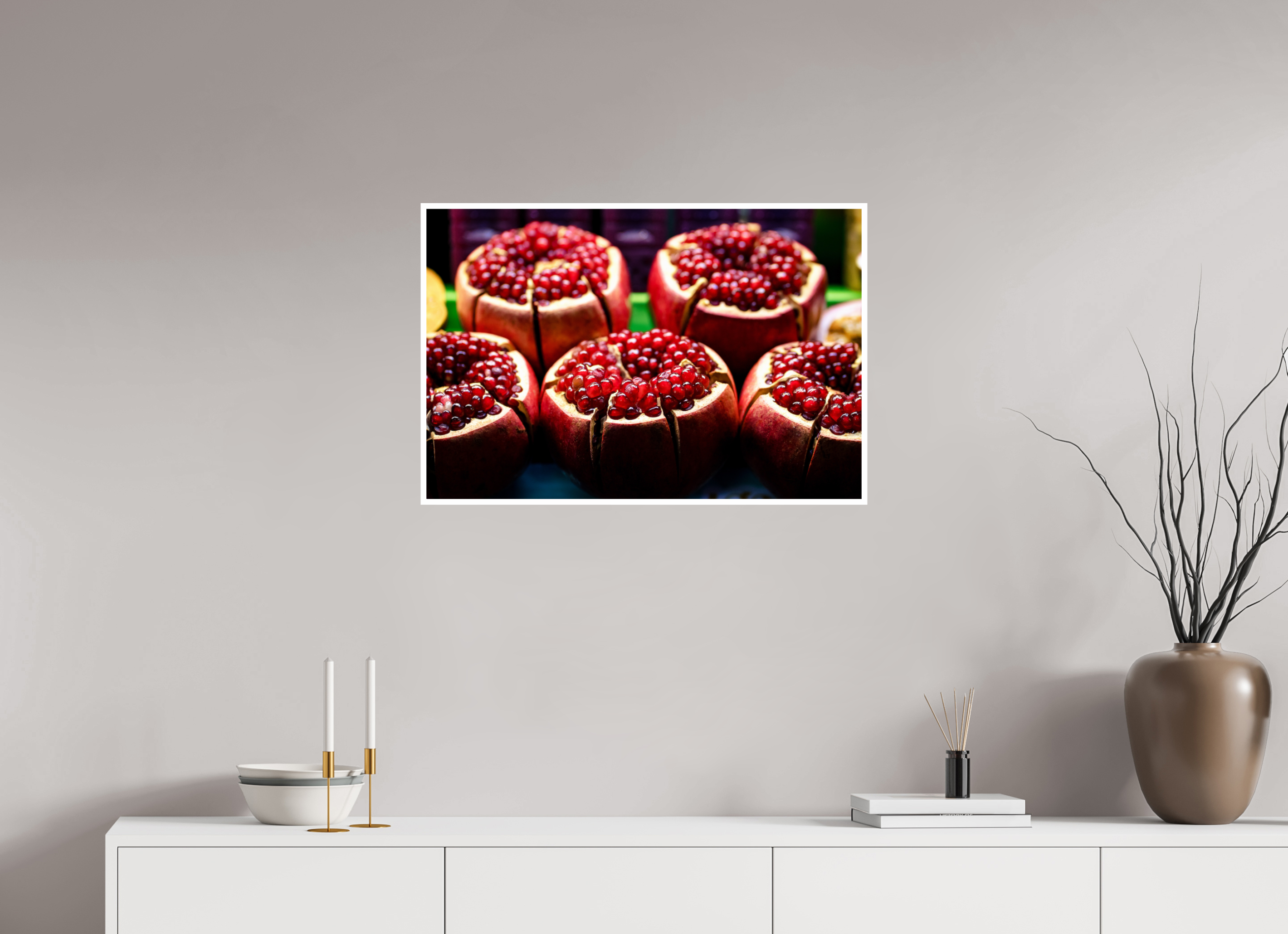75 x 50 cm, Fine Art Color 1cm bord Red fruit